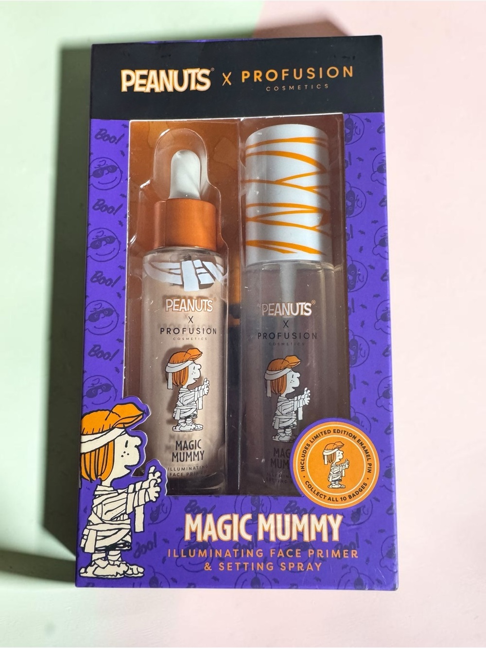 Peanuts x Profusion Magic Mummy Face Primer and Setting Spray NIB